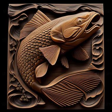 3D model Sumatran barbus fish (STL)